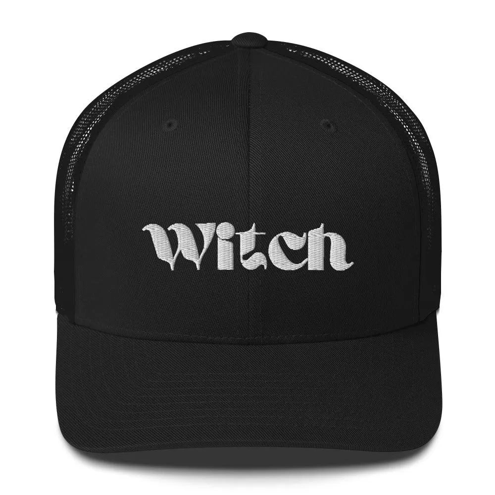 witch retro magick trucker hat rebel girl rampage
