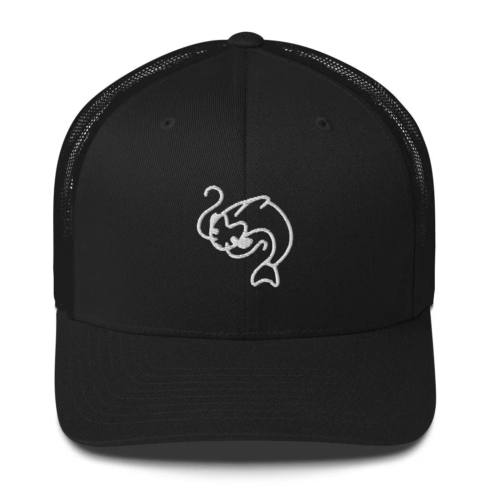 Embroidered Catfish retro vintage style trucker hat Rebel Girl Rampage