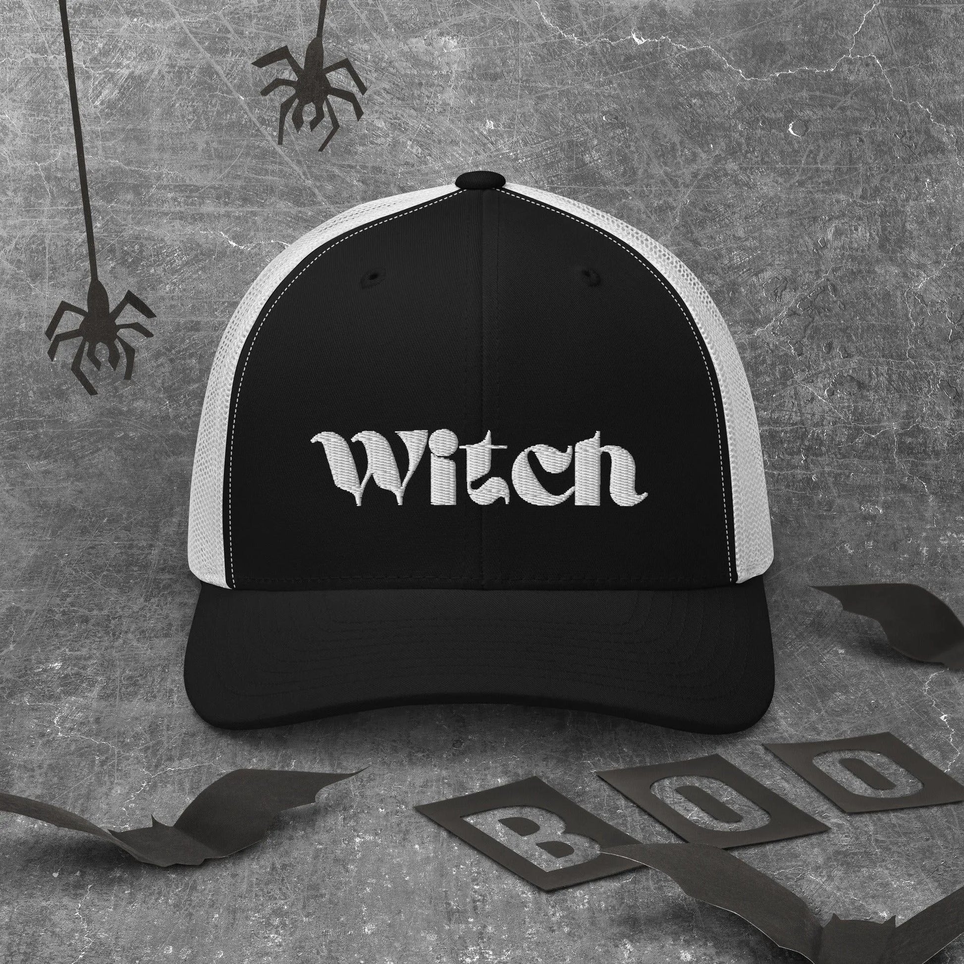 Witch retro magic coven trucker hat 60s style rebel girl rampage