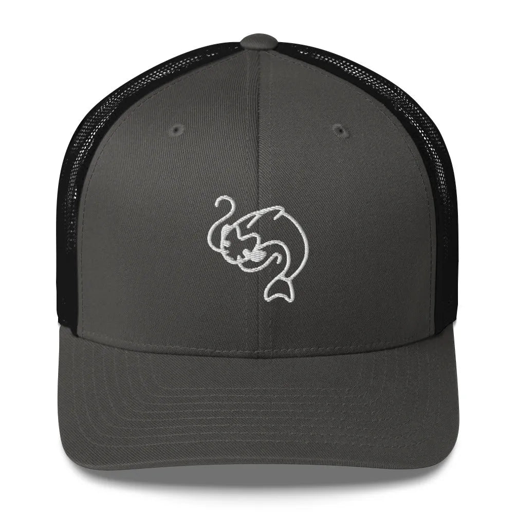 Embroidered Catfish retro vintage style trucker hat Rebel Girl Rampage