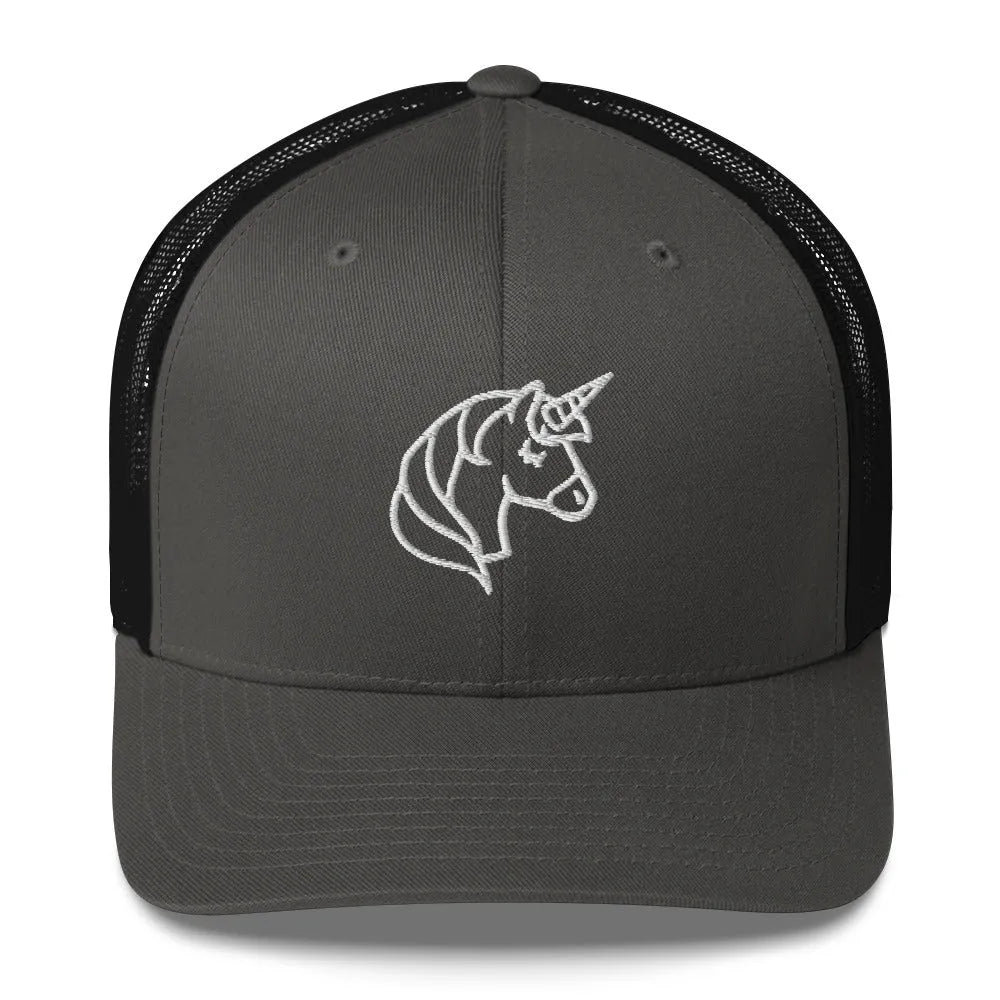 Unicorn Retro Trucker Cap, Hats, Whimsy, Rebel Girl Rampage, Pets, Rebel Girl Rampage