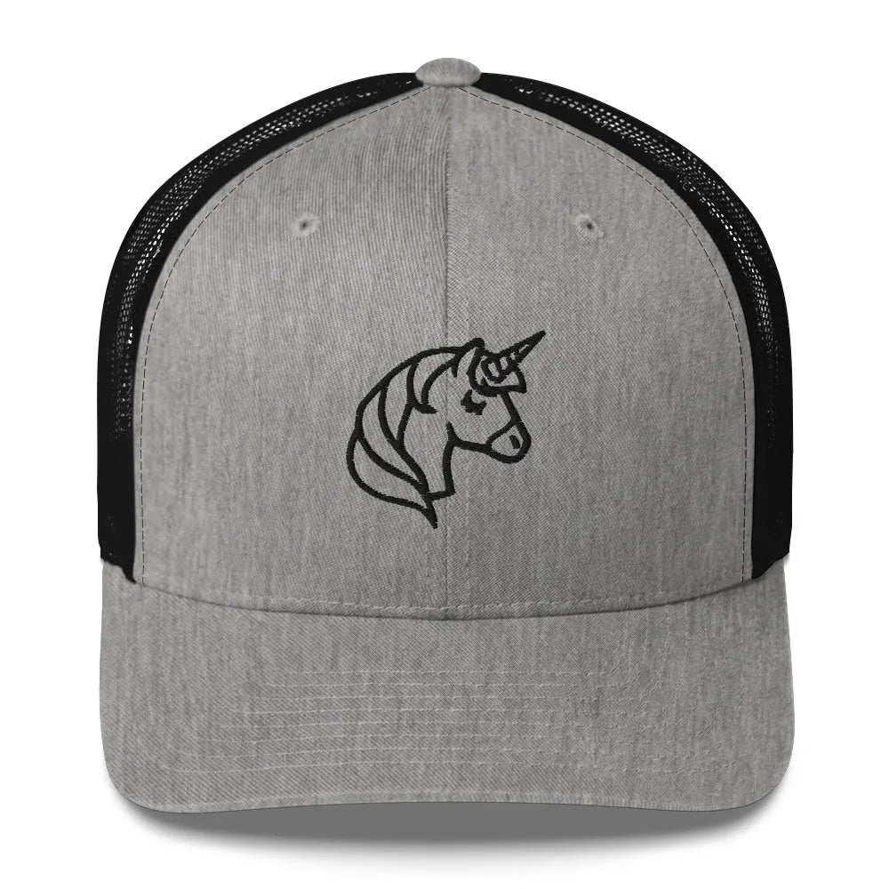 Unicorn Embroidered Retro Magic Animal Retro Baseball Trucker Hat Rebel Girl Rampage LGBTQ