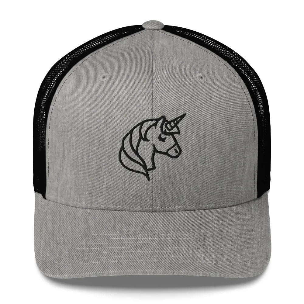 Unicorn Retro Trucker Cap, Hats, Whimsy, Rebel Girl Rampage, Pets, Rebel Girl Rampage