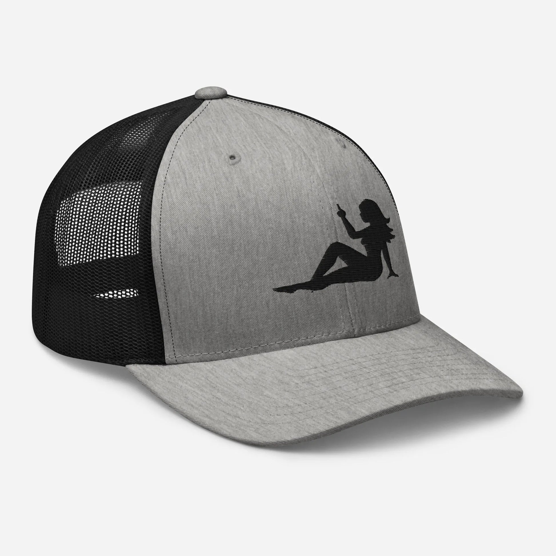 Mudflap Girl Pinup Girl Feminist Empowerment middle finger retro vintage trucker hat cap