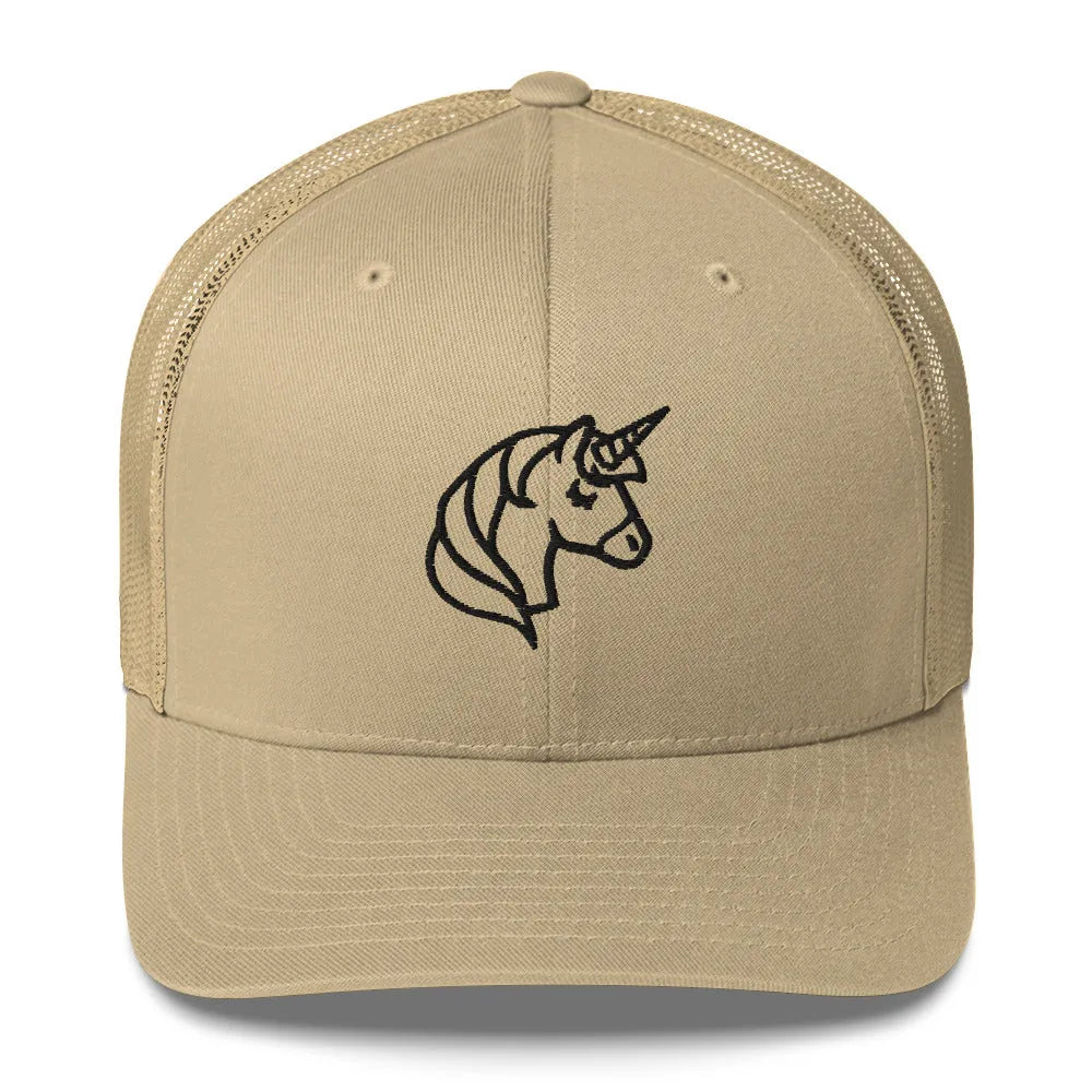 Unicorn Retro Trucker Cap, Hats, Whimsy, Rebel Girl Rampage, Pets, Rebel Girl Rampage