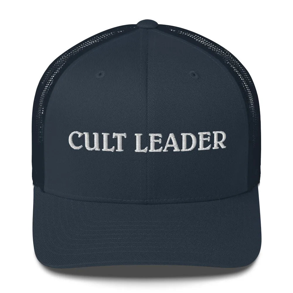 Cult Leader Embroidered Retro Trucker Cap, Hats, Whimsy, Rebel Girl Rampage, Hats, Rebel Girl Rampage