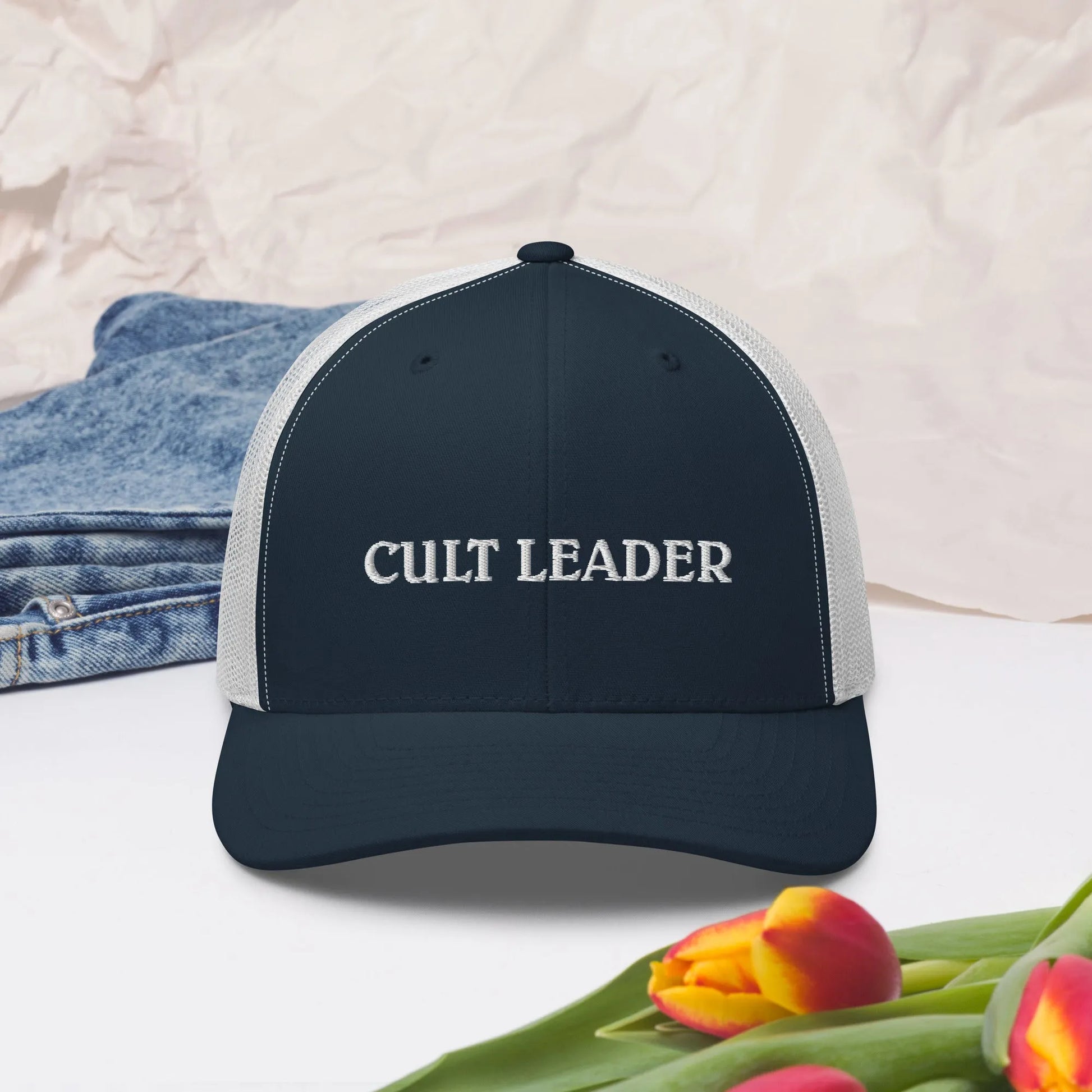 Cult Leader embroidered retro trucker hat by Rebel Girl Rampage