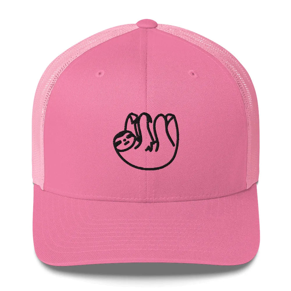 Sloth Retro Trucker Cap, Hats, Whimsy, Rebel Girl Rampage, Pets, Hats, Rebel Girl Rampage