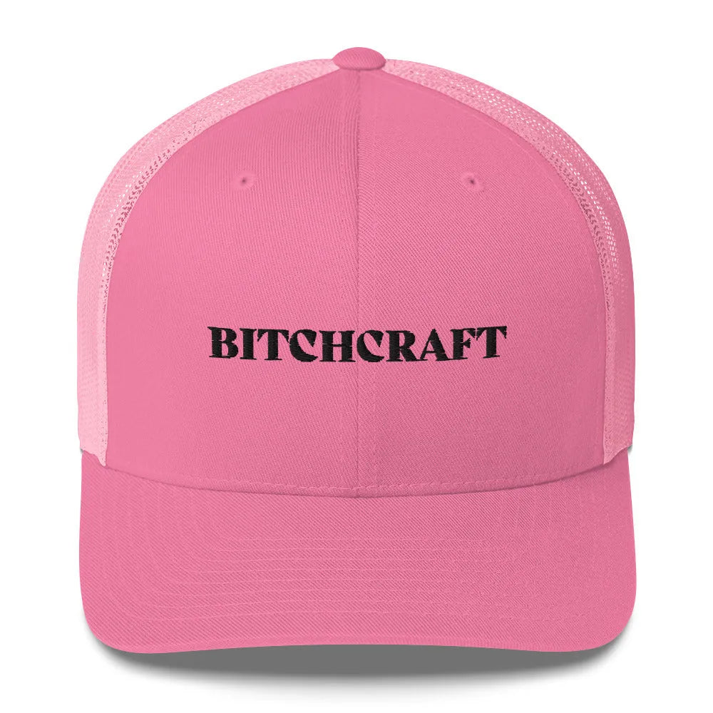 Witchcraft embroidered trucker hat, witchy, sassy, magic, modern witch, baddie, attitude, Rebel Girl Rampage