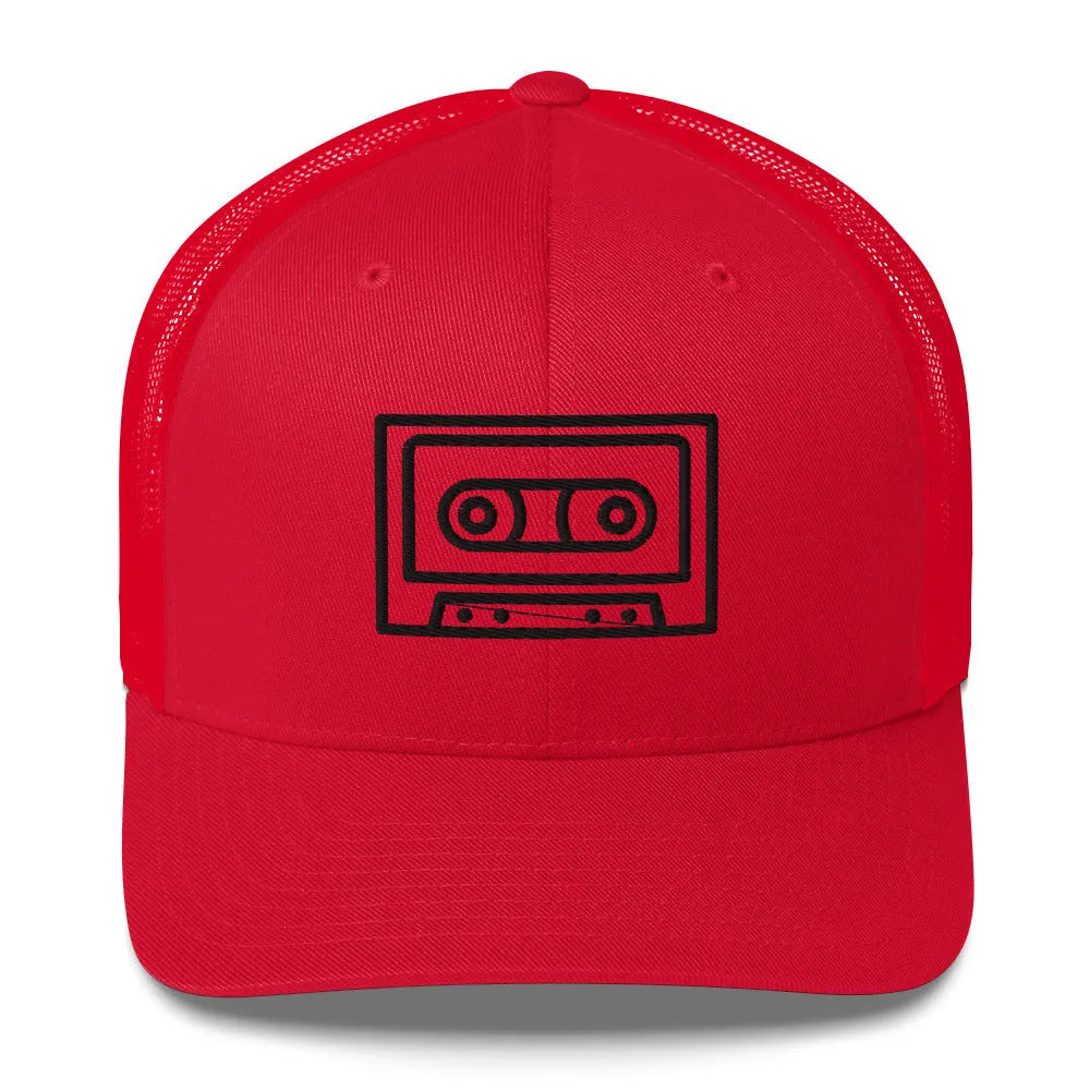 Cassette Tape Retro Trucker Cap, Hats, Whimsy, Rebel Girl Rampage, Rebel Girl Rampage