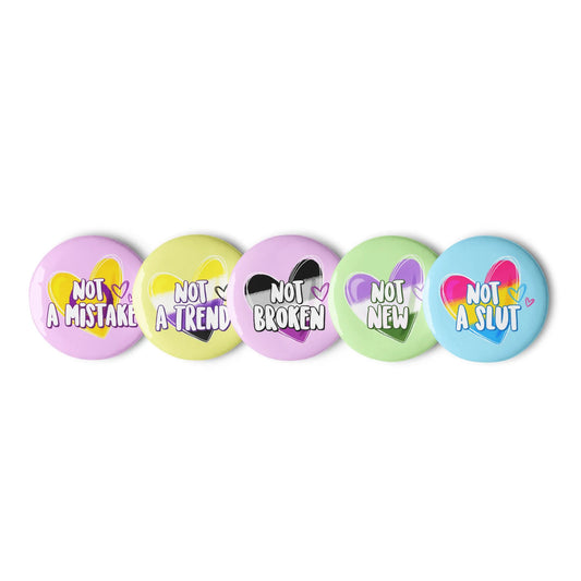 Hearts Full Of Pride Pinback Button Set