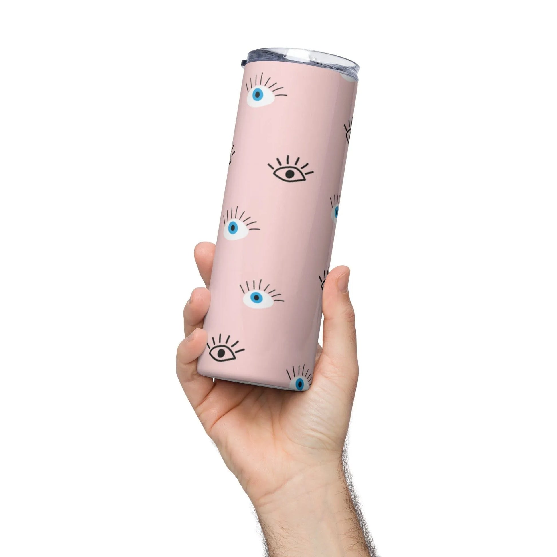 Evil Eye Protection stainless steel eco friendly reusable earth conscious tumbler with metal straw Rebel Girl Rampage