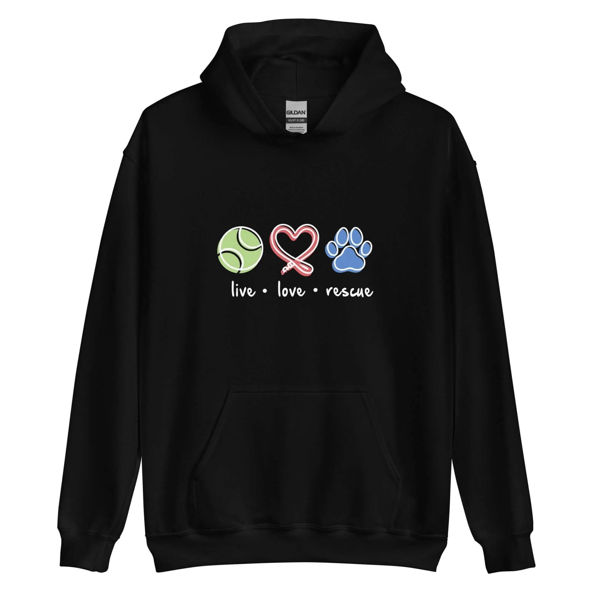 Live Love Rescue adopt don’t shop rescue dog unisex hoodie  Rebel Girl Rampage