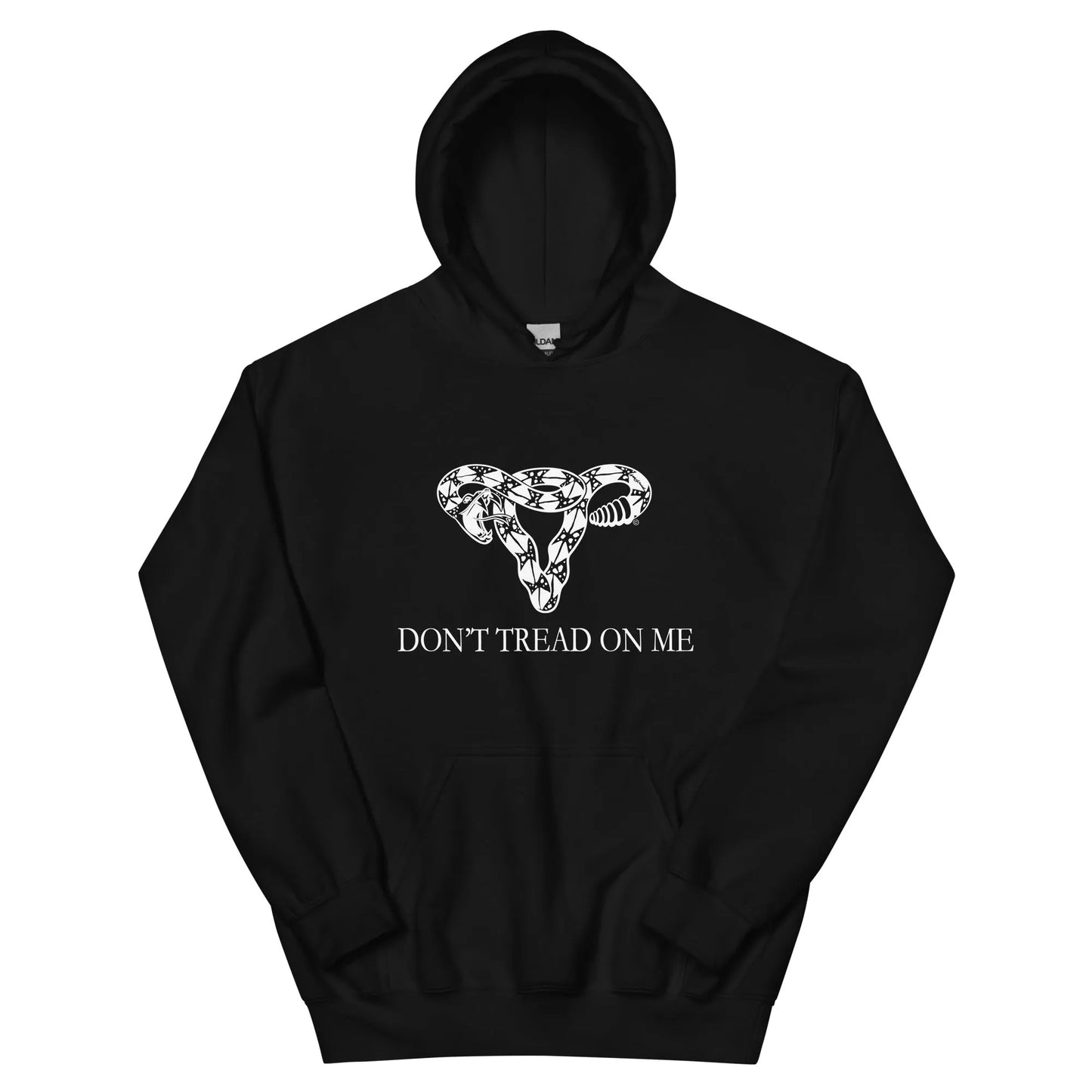 Don’t Tread On Me Feminist Snake Pro Choice Uterus Unisex Hoodie sweatshirt Reprodutive IVF Abortion Rights Texas Georgia Anne Lesniak Rebel Girl Rampage