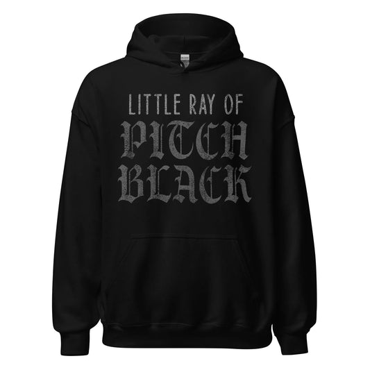 Little Ray of Pitch Black Unisex Hoodie, Halloween gothic, Fall, Rebel Girl Rampage 