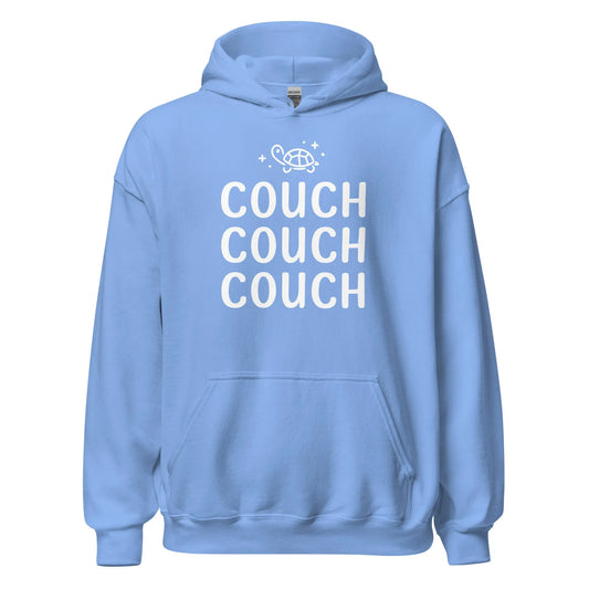 COUCH COUCH COUCH Unisex Blue Hoodie with a cute Kpop sparkly turtle graphic on the front, Rebel Girl Rampage