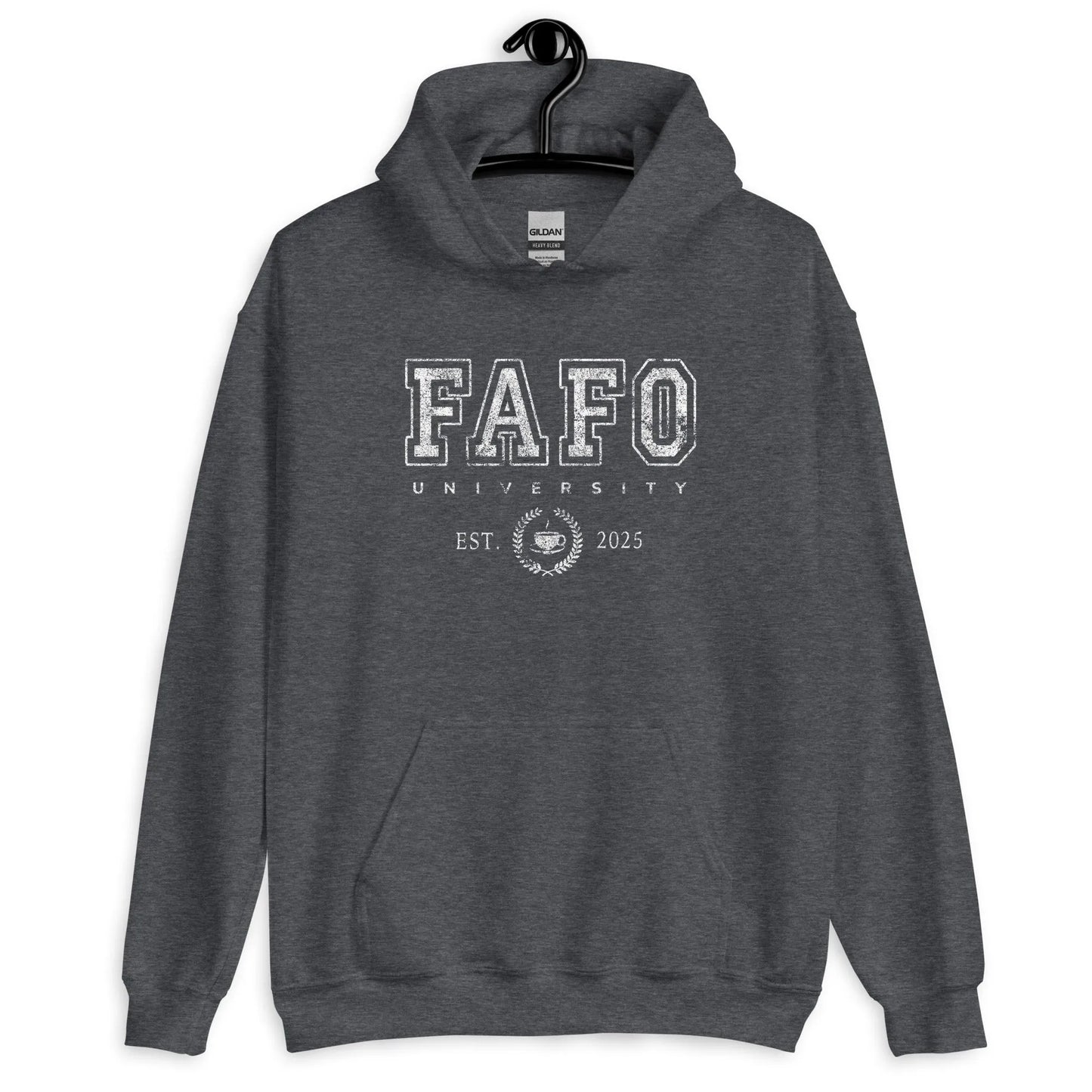Fuck around and find out, "Fafo University" graphic hoodie, bold, funny, attitude, satirical, life school, Rebel Girl Rampage