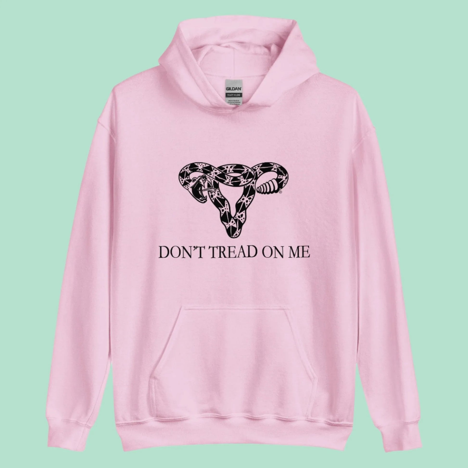 Don’t Tread On Me Feminist Snake Pro Choice Uterus Unisex Hoodie sweatshirt Reprodutive IVF Abortion Rights Texas Georgia Anne Lesniak Rebel Girl Rampage