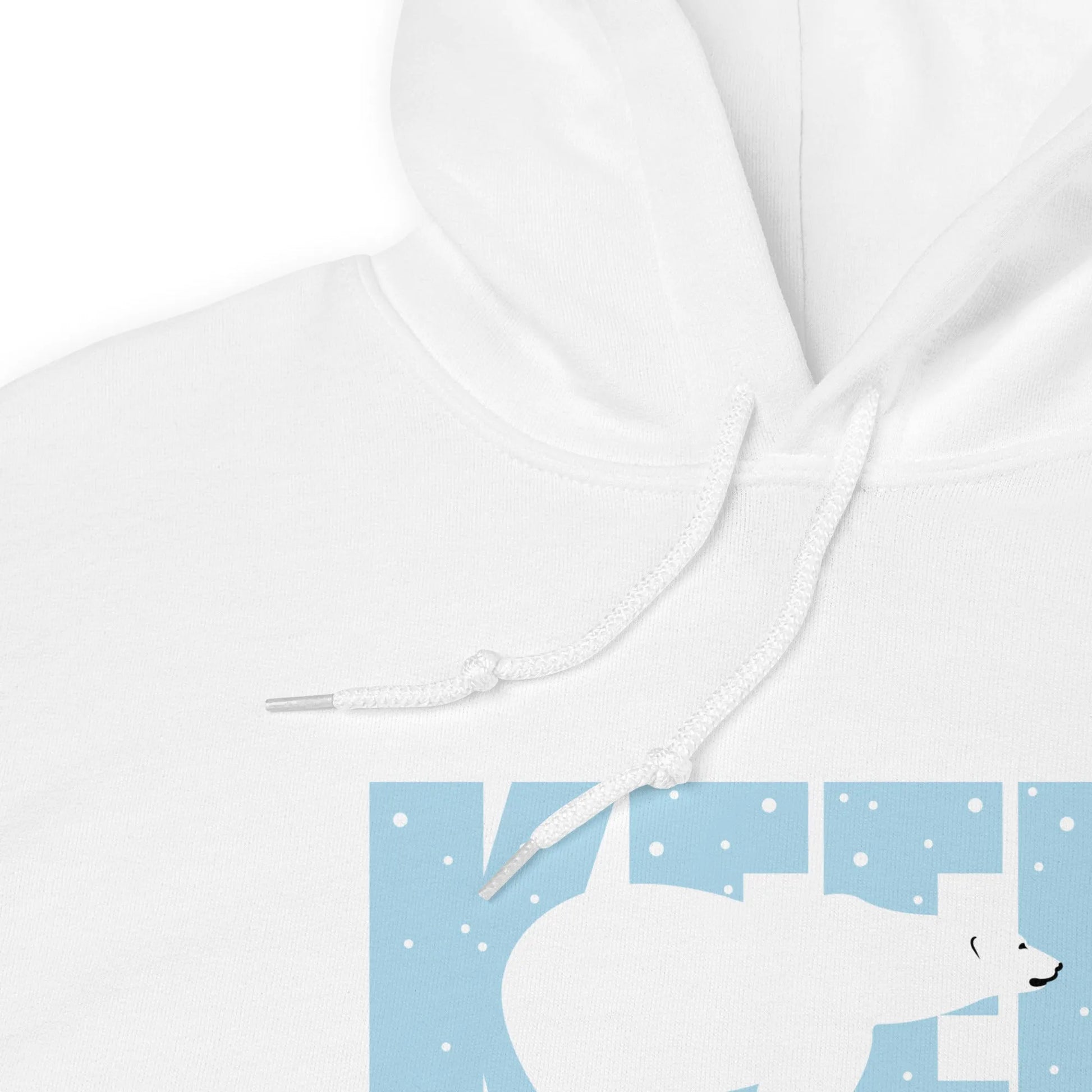 Keep Frozen polar bear graphic hoodie, global warming, climate change, ice caps, winter, cozy, chilly, warm, animal activist, animal lover, environmentally conscious, Rebel Girl Rampage