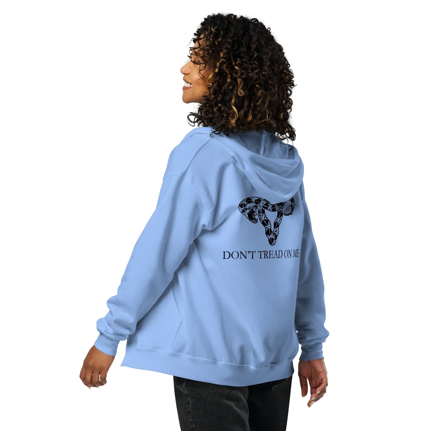 Don’t Tread On Me Uterus Unisex Zip Hoodie, Rebel Girl Rampage