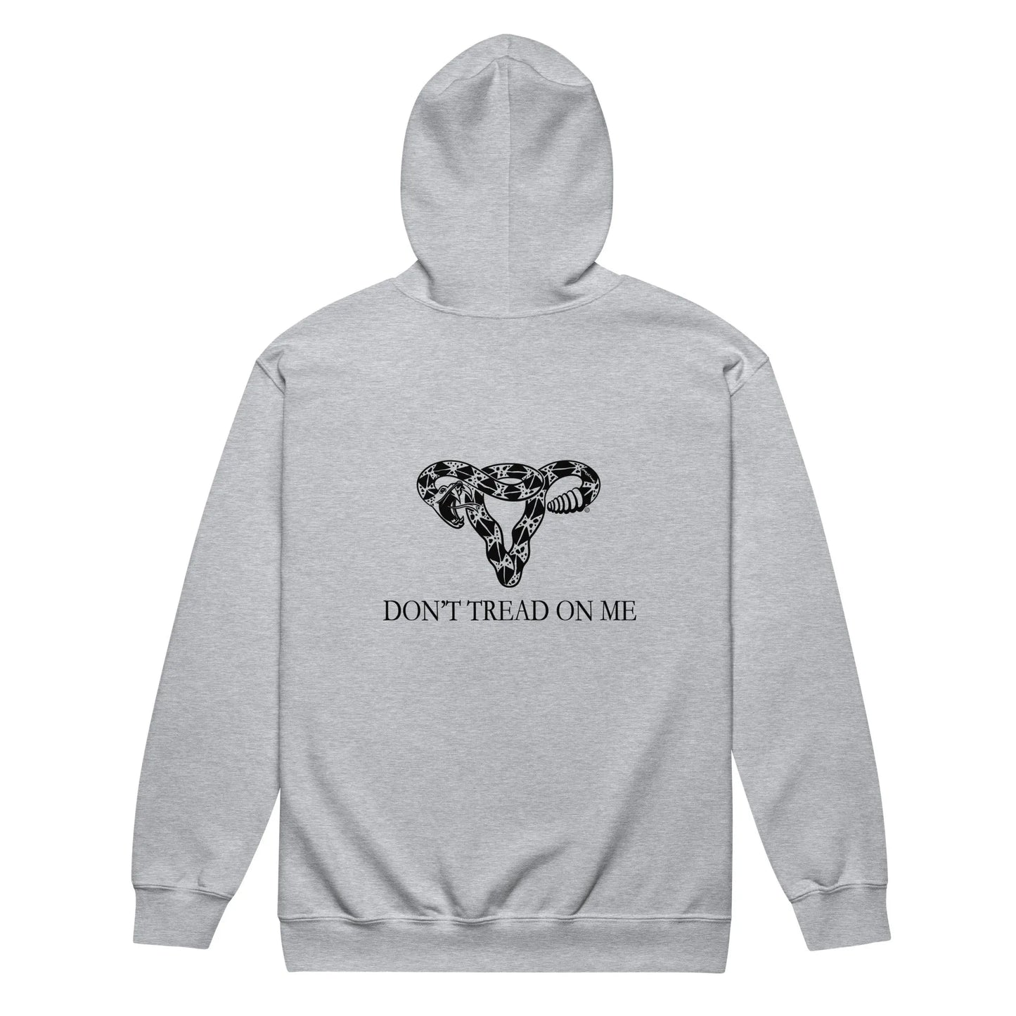 Don’t Tread On Me Uterus Unisex Zip Hoodie, Rebel Girl Rampage