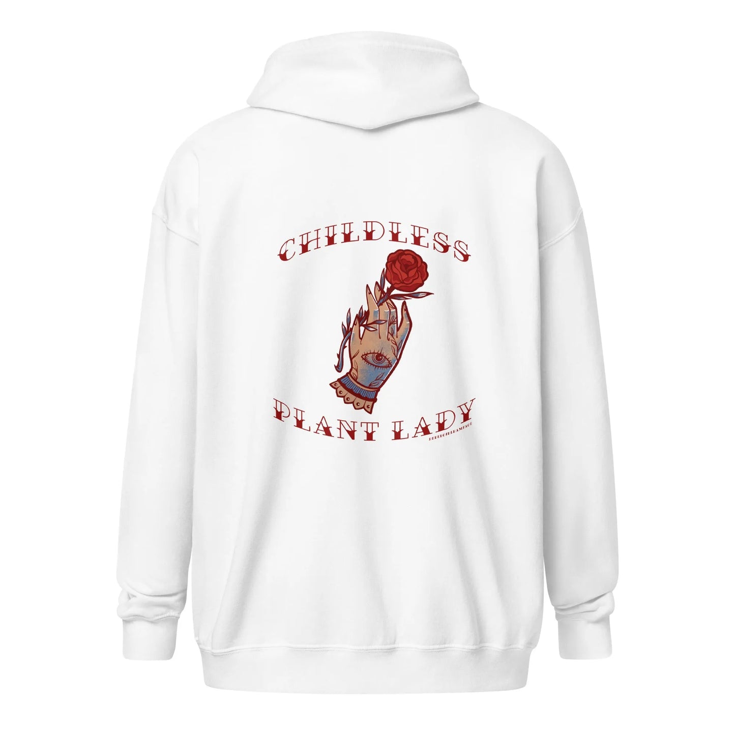 Childless Plant Lady Heavy Zip Hoodie, Rebel Girl Rampage