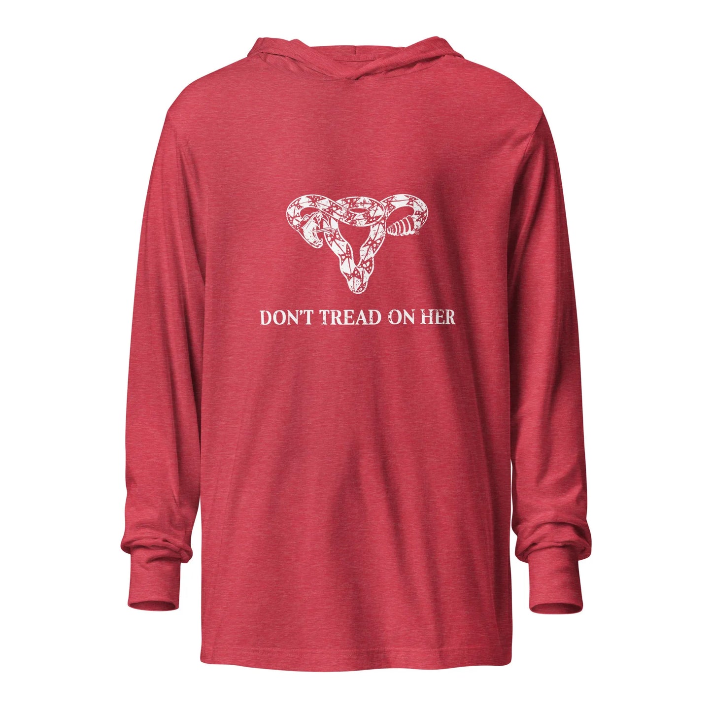 Don’t Tread On Her Uterus women reproductive abortion birth control IVF rights unisex T-shirt hoodie Anne Lesniak Rebel Girl Rampage 