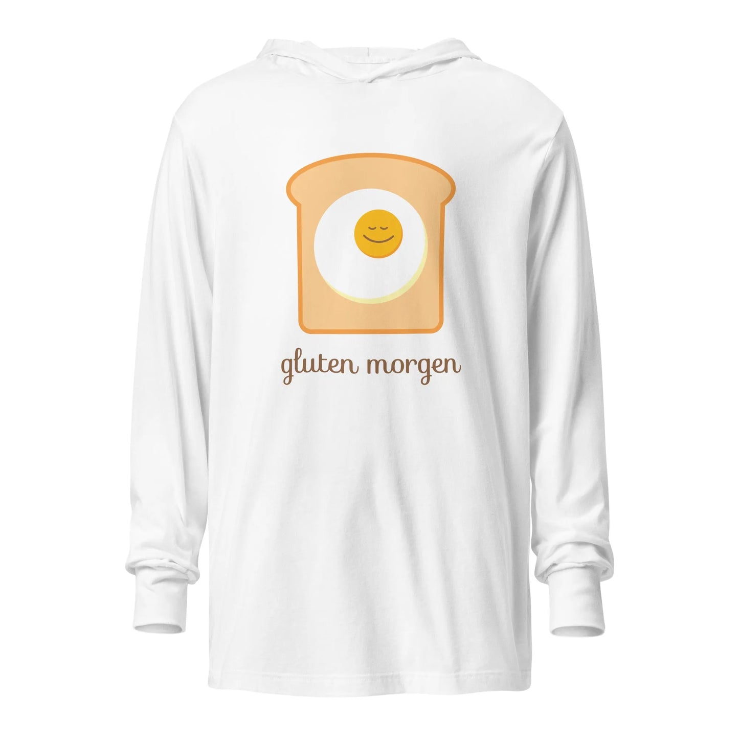 Gluten Morgen Toad In A Hole breakfast Cute Long Sleeve Hooded T-shirt Rebel Girl Rampage