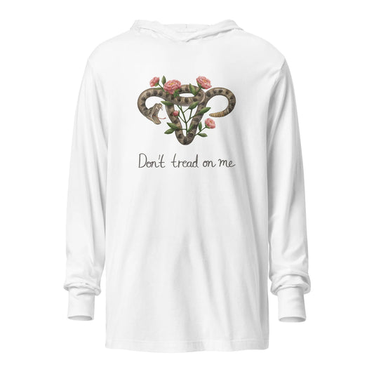 Don't Tread On Me Snake Uterus with flowers, Art by Allison Wong, feminism, reproductive rights, women's rights, my body my choice, pro choice, Rebel Girl Rampage