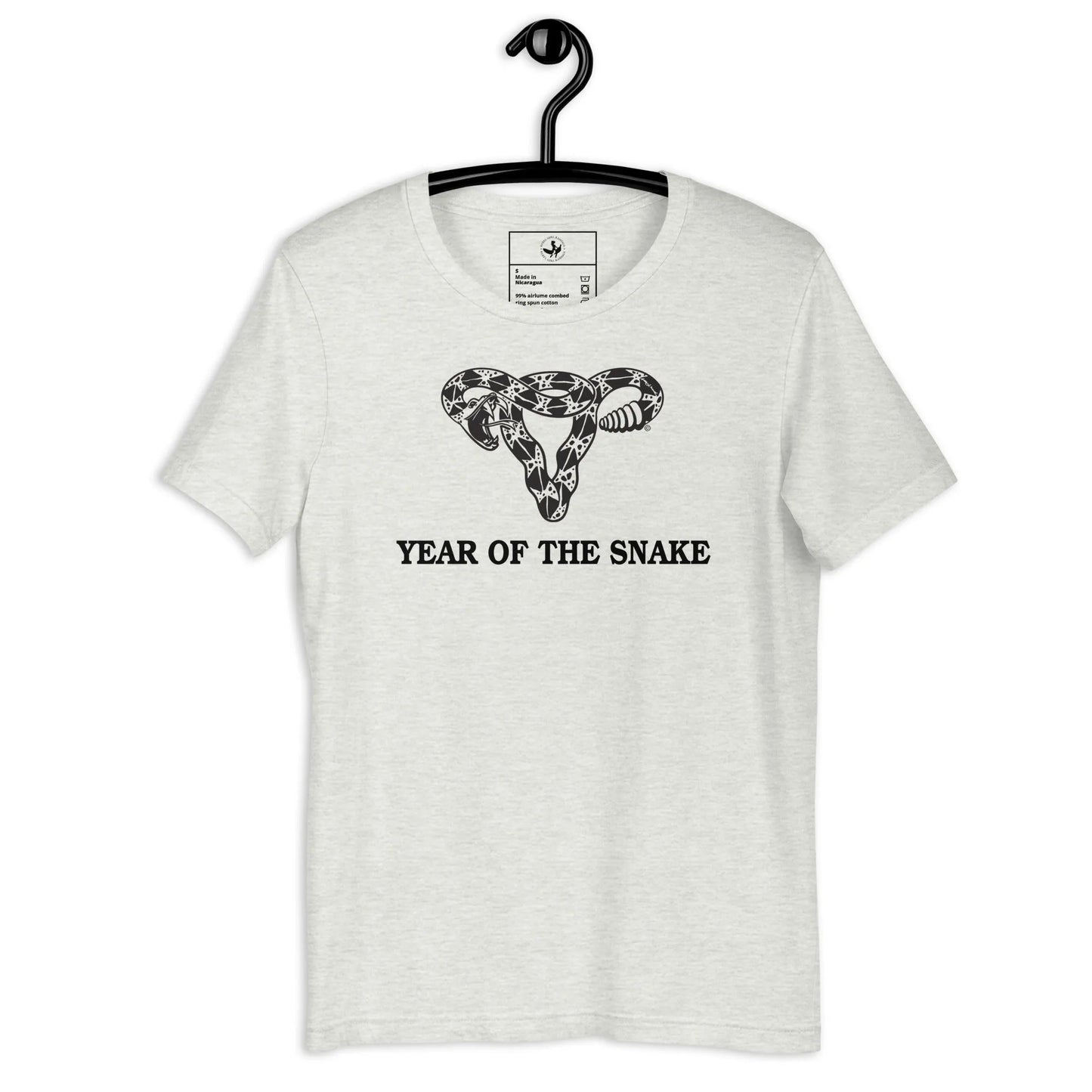 Year Of The Snake Uterus Unisex T-Shirt, Pro choice feminist, women empowerment, gadsden Don’t Tread On Me Uterus, equality, chinese lunar new year, witchy, Anne Lesniak, Rebel Girl Rampage