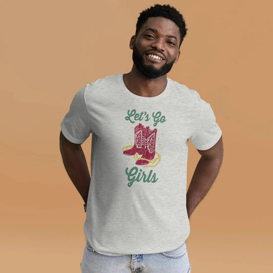 Let’s Go Girls Cowgirl Boots unisex western art texas t-shirt Rebel Girl Rampage