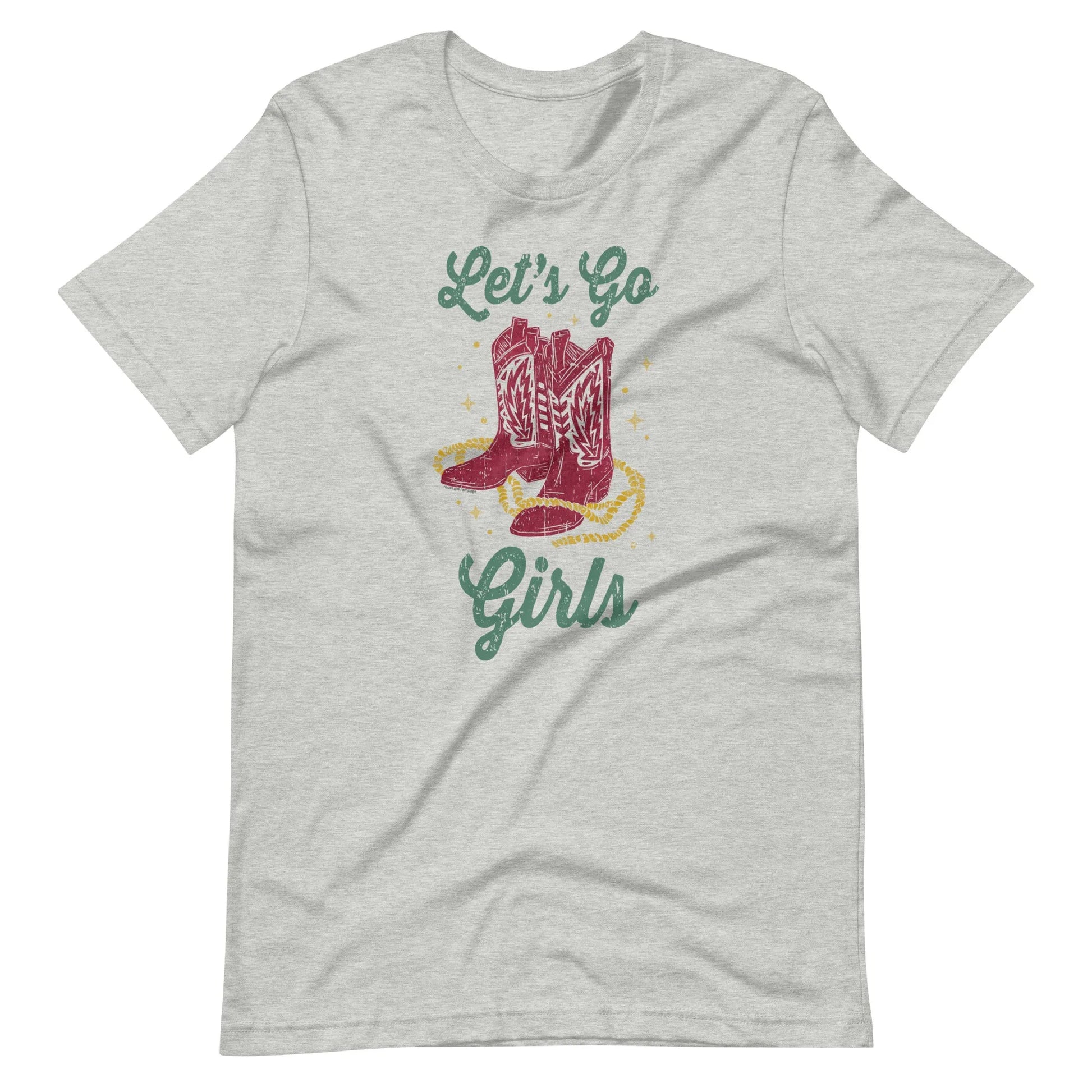 Let’s Go Girls Cowgirl Boot’s unisex western art texas t-shirt Rebel Girl Rampage