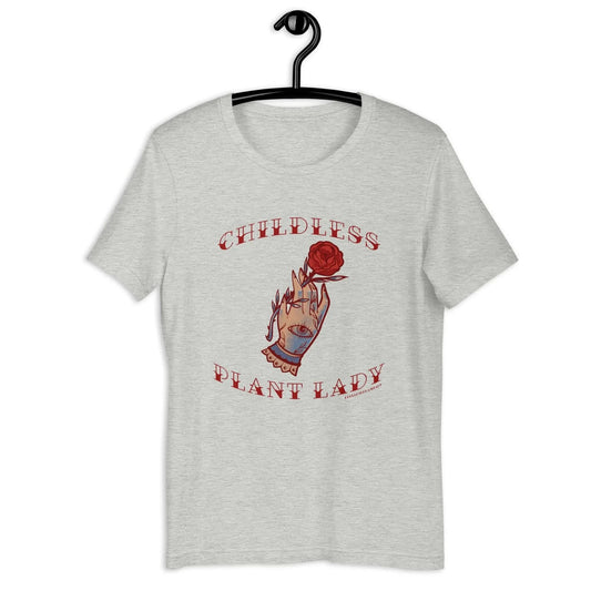 Childless Plant Lady Unisex T-Shirt, T-Shirts, Shirts & Tops, Pets, cat mom, cat lovers, Designs by Lindsey, Rebel Girl Rampage