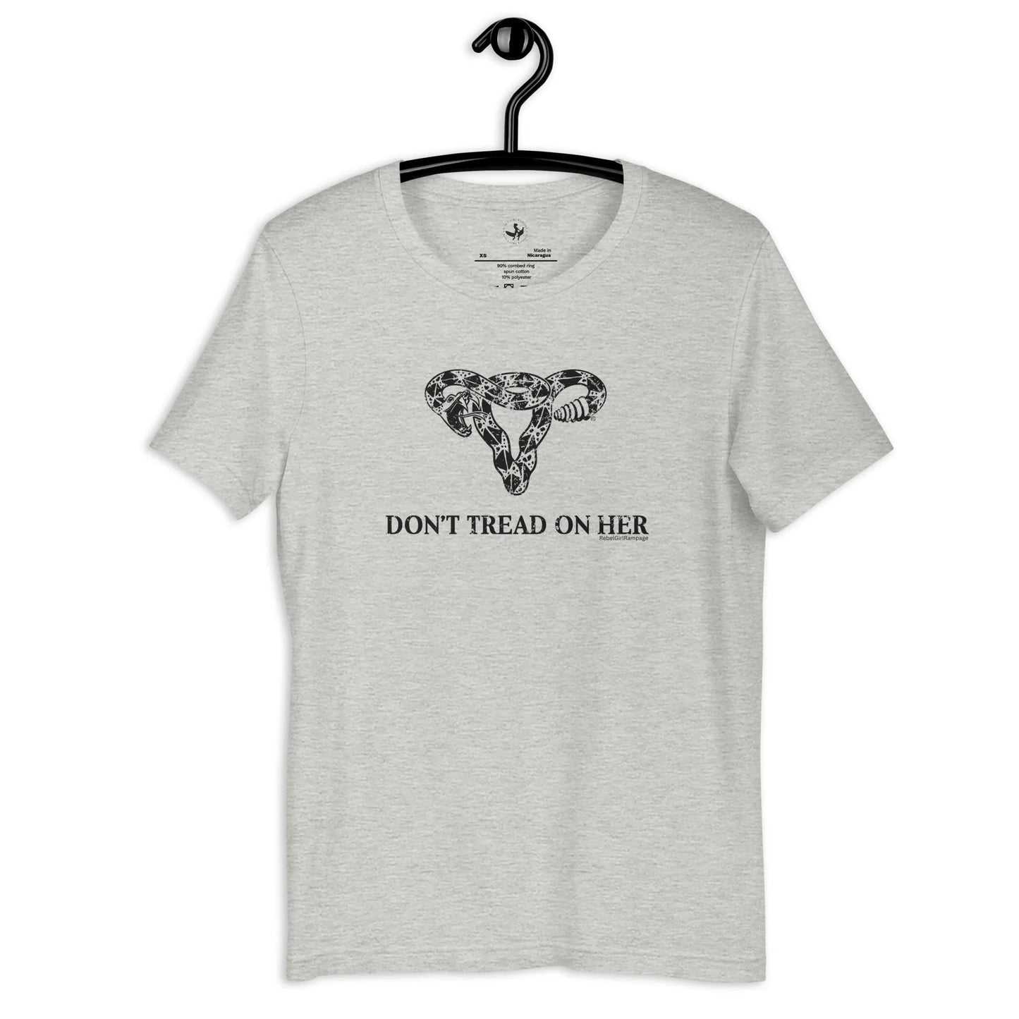 Don’t Tread On Her Uterus Mens Unisex Pro Choice ally Reproductive Rights T Shirt Rebel Girl Rampage Anne Lesniak