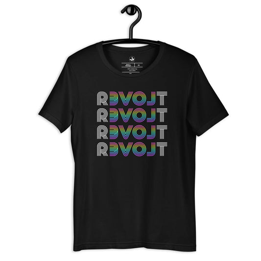 rEVOLt Rainbow Disco Unisex T-Shirt, LGBTQ,  Pride, Anne Lesniak, Rebel Girl Rampage 