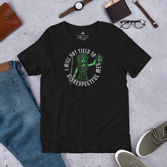 Will Not Yield Unisex T-Shirt, AOC, Medusa, Feminist top, Anne Lesniak, Rebel Girl Rampage