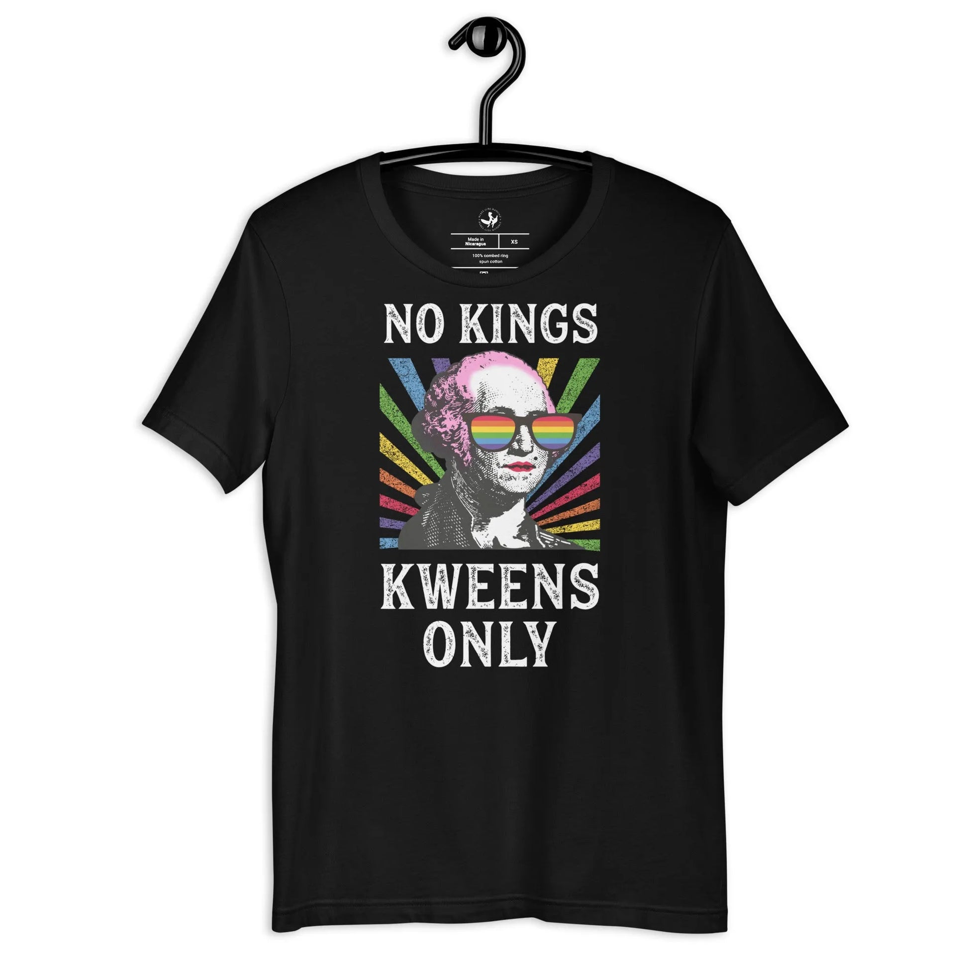 No Kings Kweens Only Unisex Pride T-Shirt, George Washington Drag, LGBTQ Pride, Rebel Girl Rampage