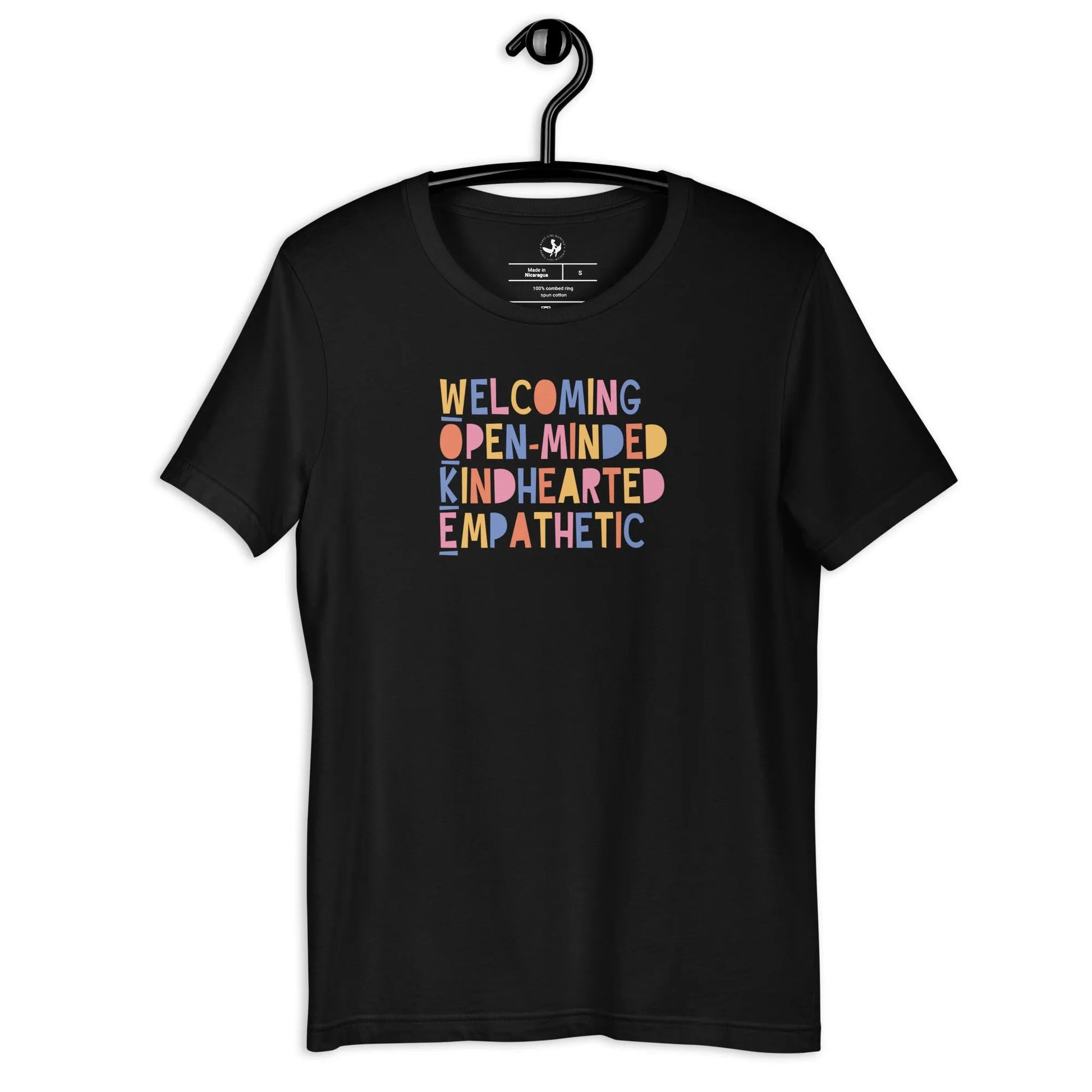Woke Playful Acronym Unisex T-Shirt, Welcoming, Open-Minded, kindhearted, Empathetic, Rebel Girl Rampage 