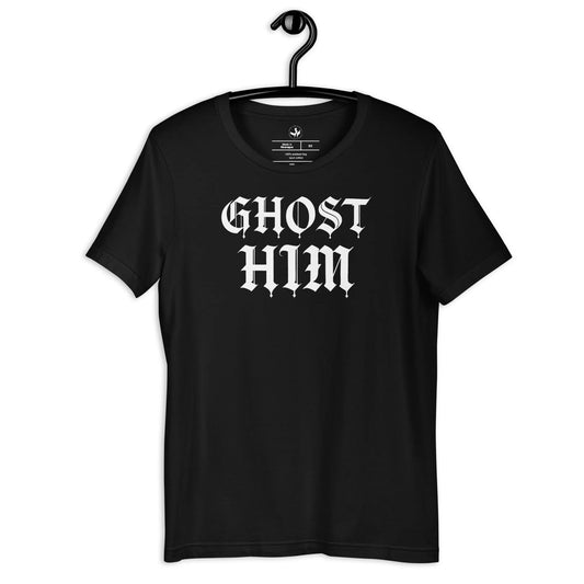 Ghost Him Unisex T-Shirt, Halloween, Spooky shirts and Tops, Anne Lesniak, Rebel Girl Rampage 