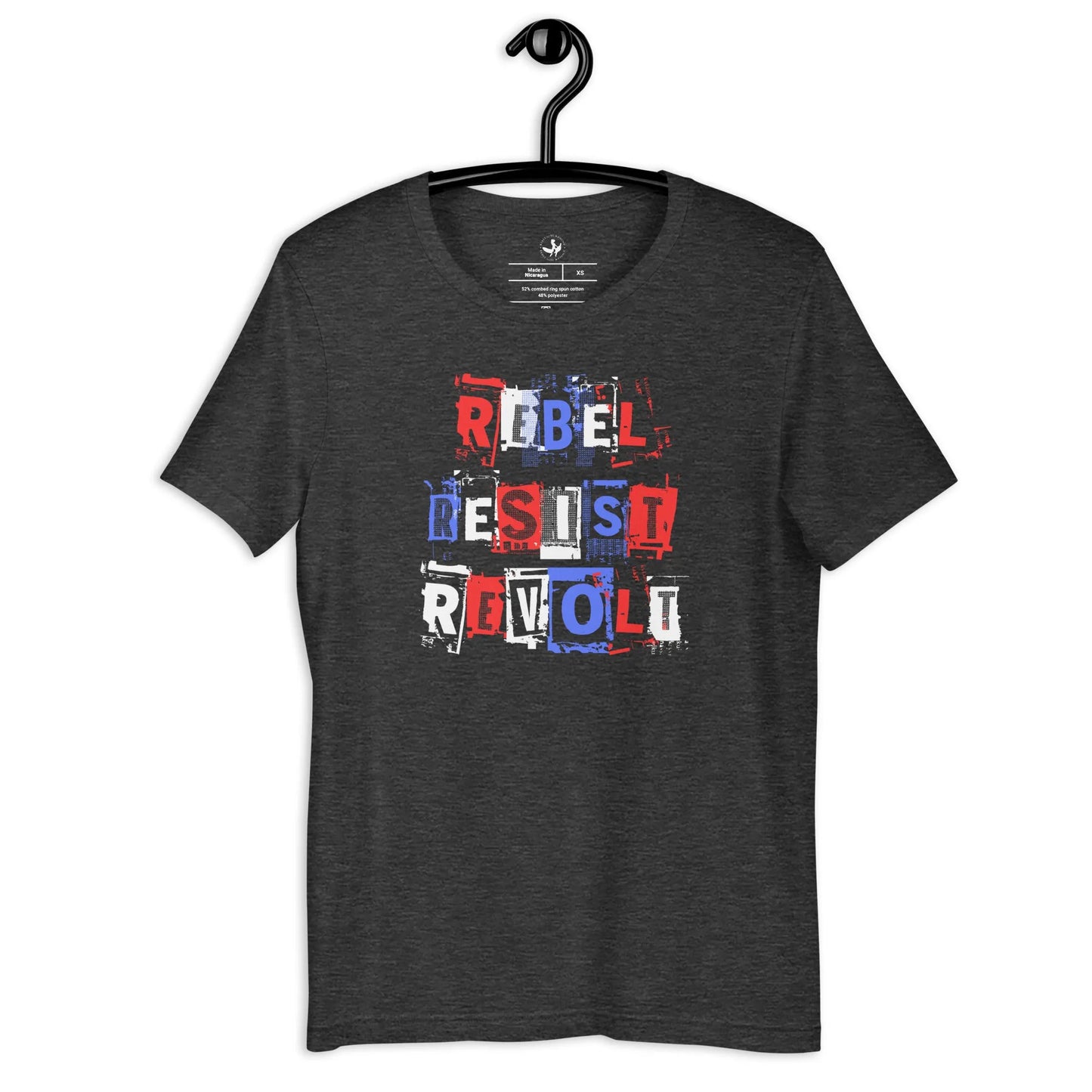 Rebel Resist Revolt Unisex T-Shirt, Punk Rock, Rebel Girl Rampage 