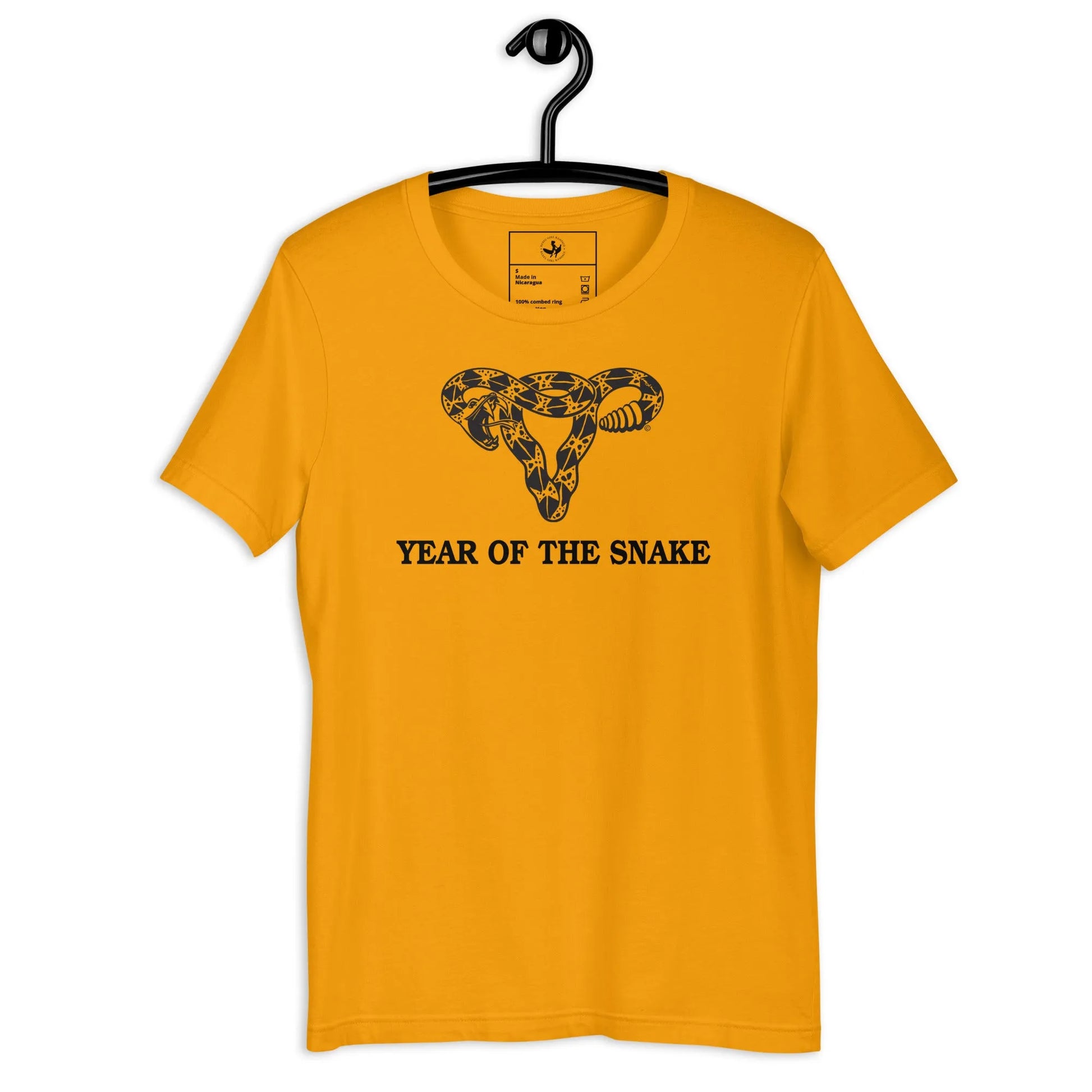 Year Of The Snake Uterus Unisex T-Shirt, Pro choice feminist, women empowerment, gadsden Don’t Tread On Me Uterus, equality, chinese lunar new year, witchy, Anne Lesniak, Rebel Girl Rampage