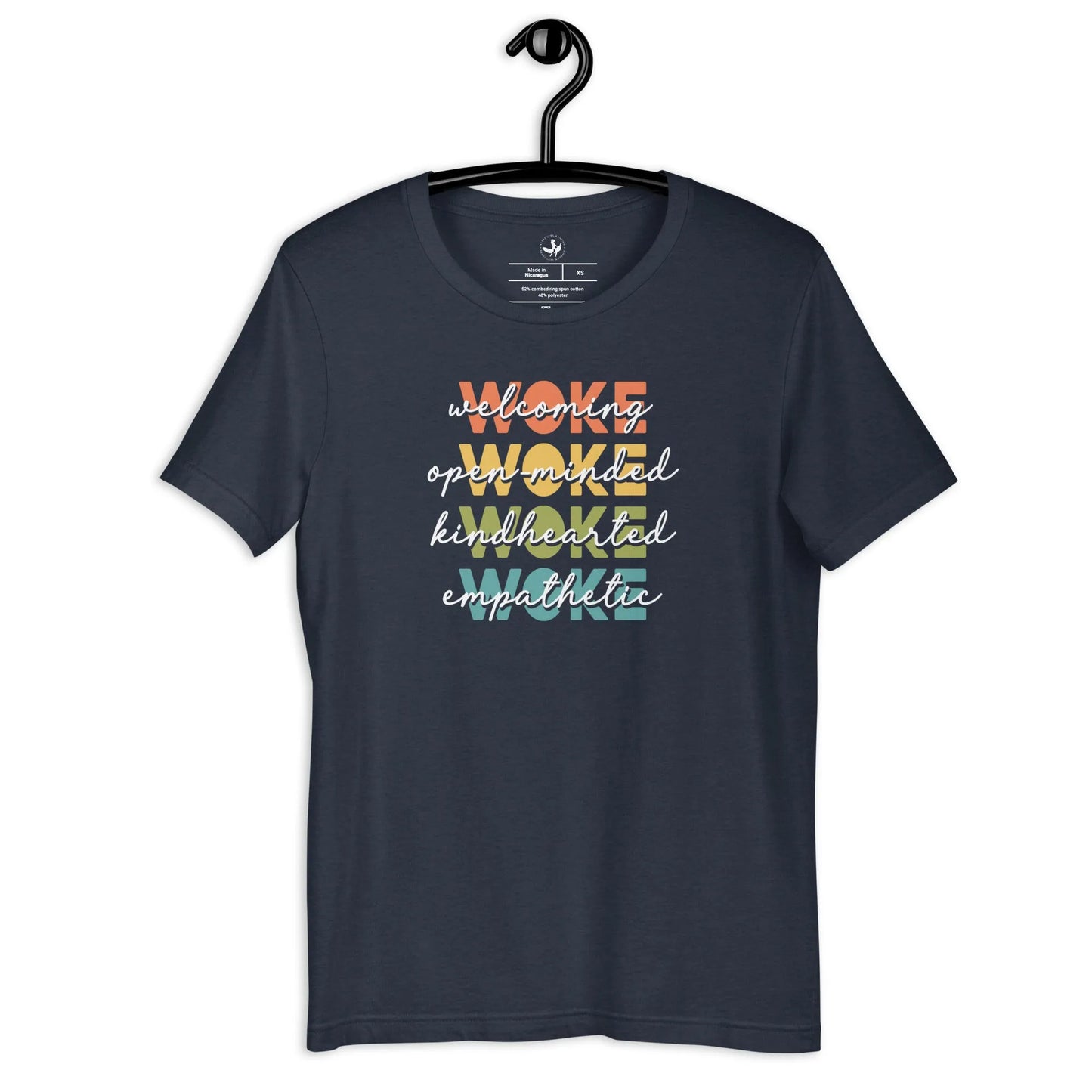 WOKE Acronym Unisex Rainbow T-Shirt,  Pride, Rebel Girl Rampage 