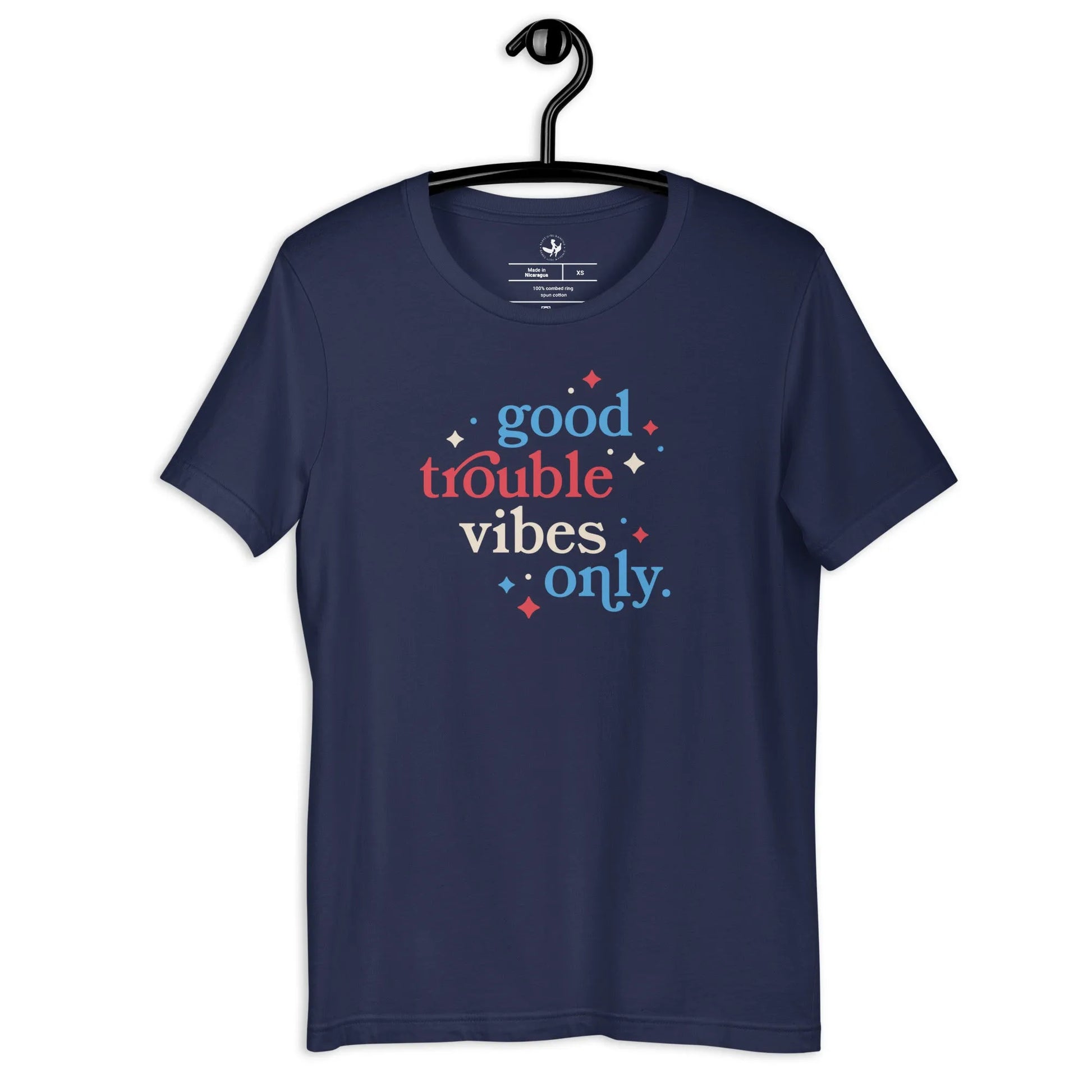 Good Trouble Vibes Only Insex T-Shirt, John Lewis, Anne lesniak, Rebel Girl Rampage 