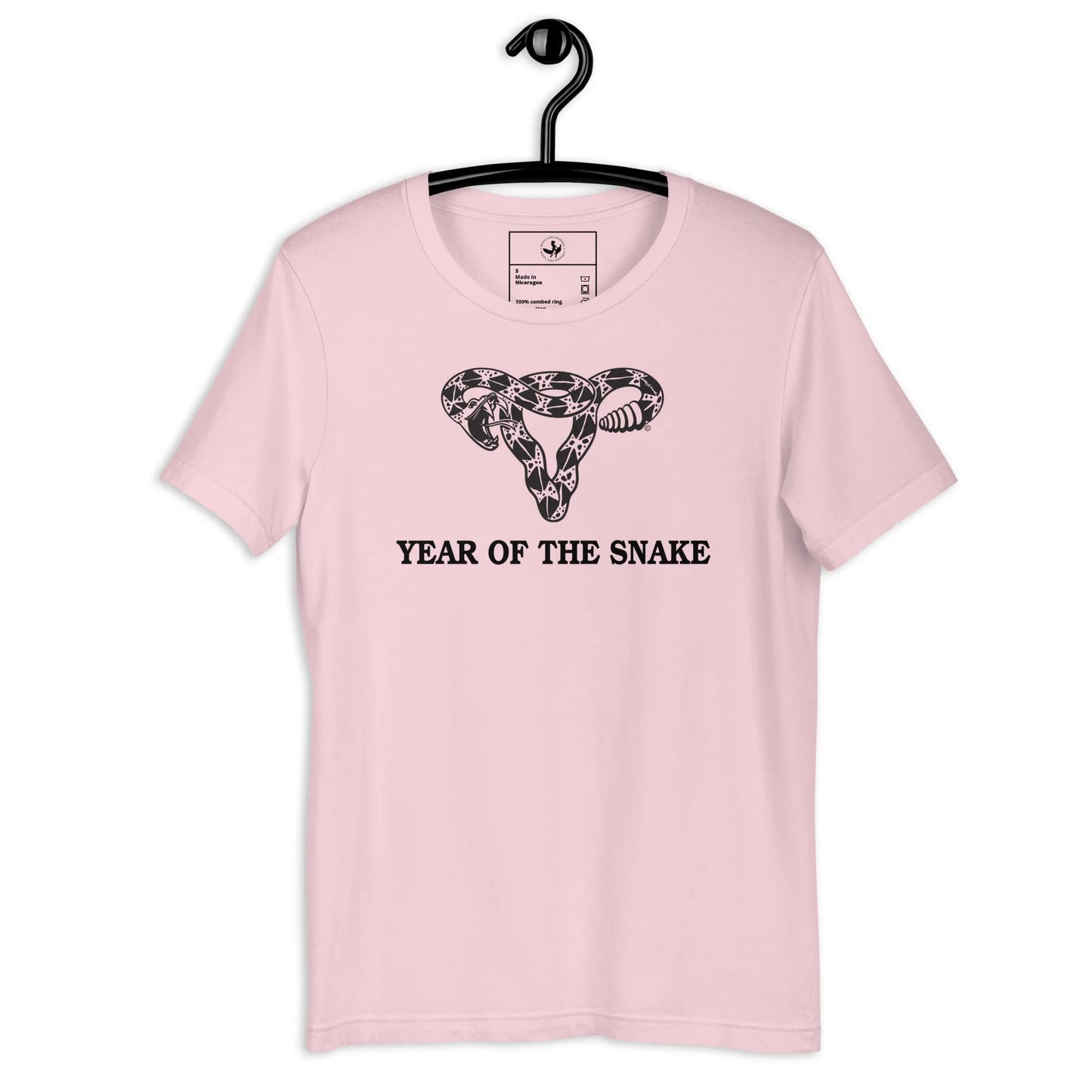 Year Of The Snake Uterus Unisex T-Shirt, Pro choice feminist, women empowerment, equality, chinese lunar new year, witchy, Anne Lesniak, Rebel Girl Rampage