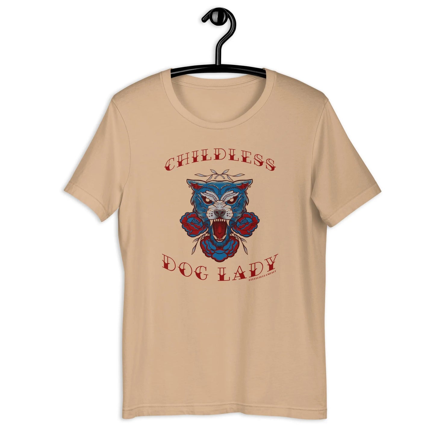 Childless Dog Lady Unisex T-Shirt, Rebel Girl Rampage, T-Shirts, Shirts & Tops, Pets, Designs by Lindsey