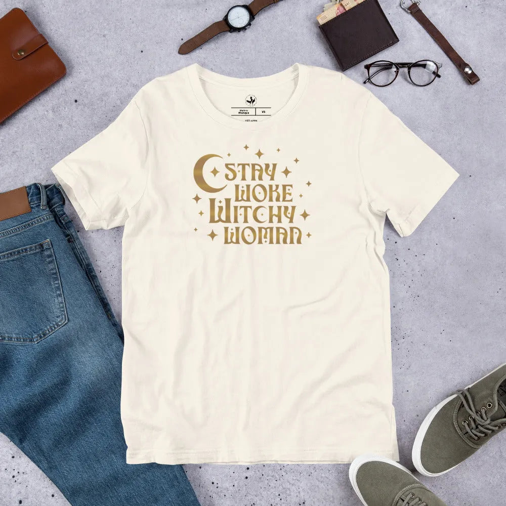 Stay Woke Witchy Woman Unisex T-Shirt, Anne Lesniak, Coven, Rebel Girl Rampage 