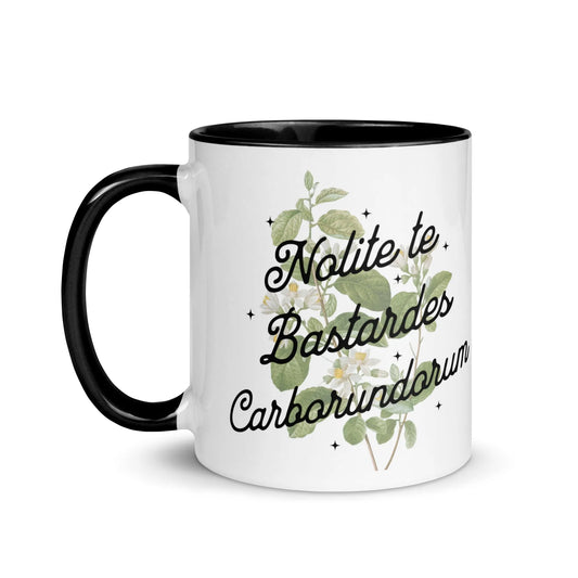 Nolite te Bastardes Carborundorum Ceramic Coffee Mug with color inside, Don’t Let the bastards going you down, Rebel Girl Rampage 