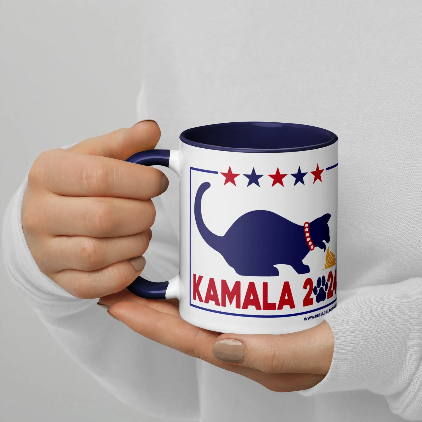 Kamala Kat Ceramic Mug, Rebel Girl Rampage