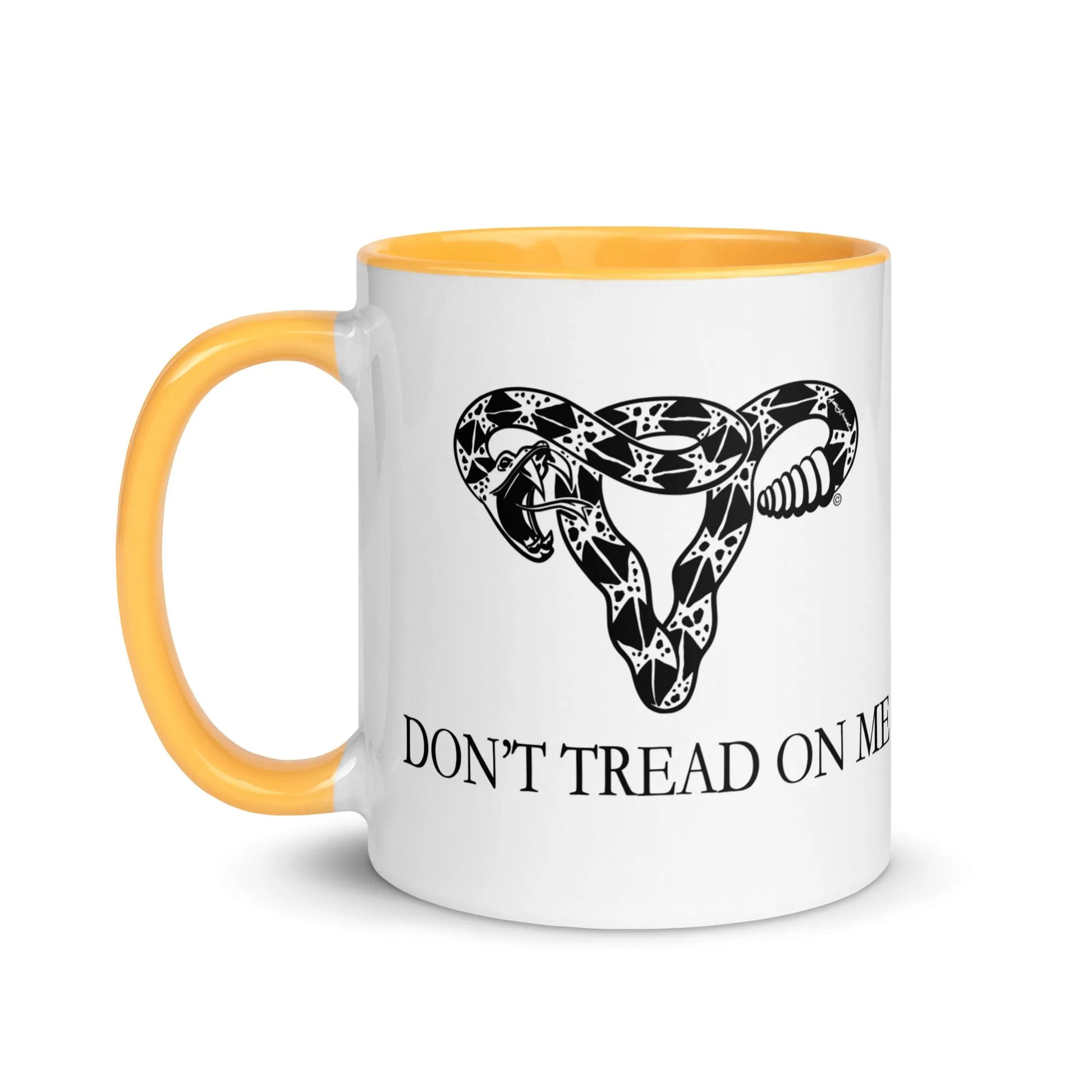 Don’t Tread On Me Uterus Pro Choice Snake Ovaries Women’s Rights Ceramic Coffee Mug Rebel Girl Rampage