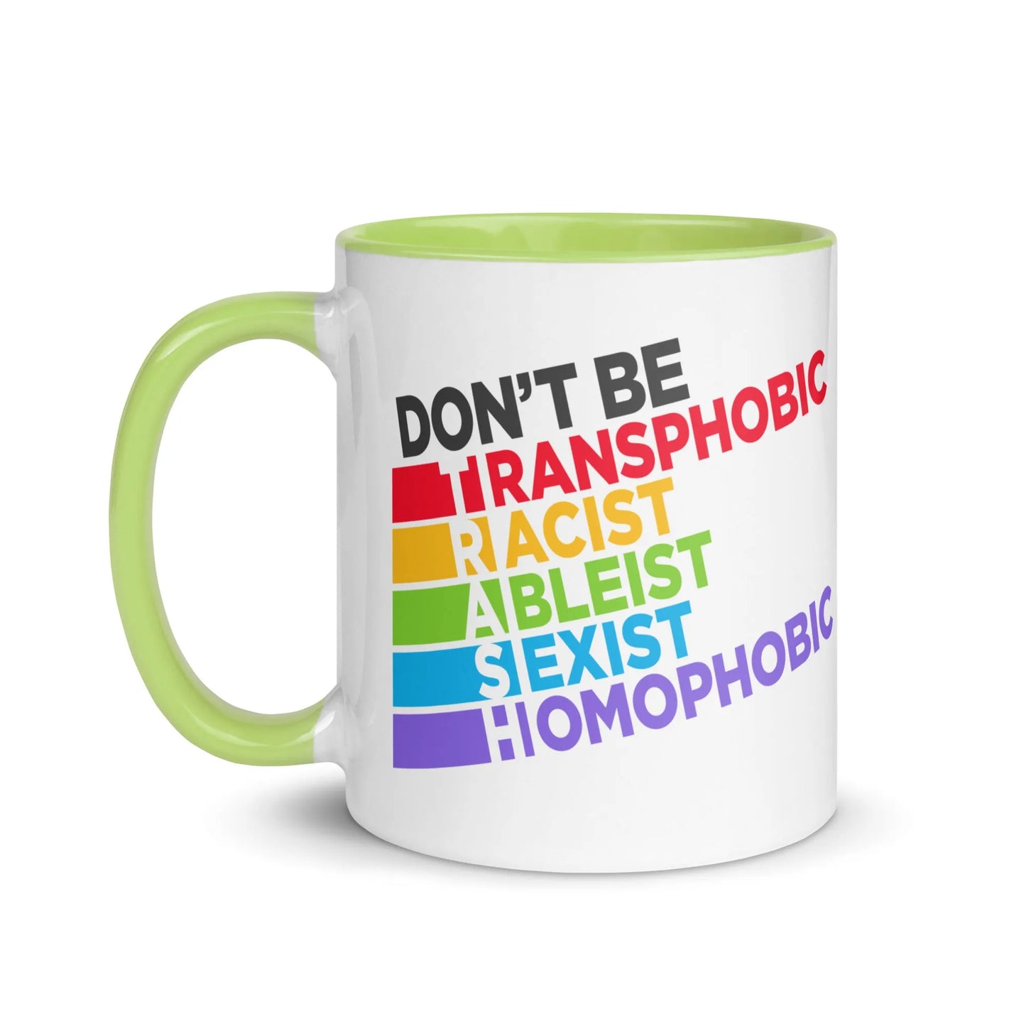 Don’t Be TRASH Ceramic Coffee Mug, Inclusive, LGBTQ, Feminist, Anti Fascist, BLM, Rebel Girl Rampage 